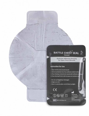 BCS ventilated dressing for chest wounds