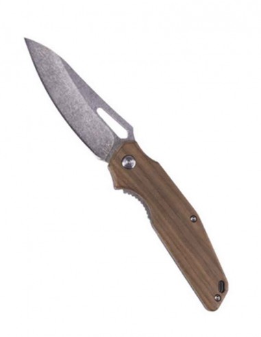 WOOD FOLDING KNIFE WITH STEEL BLADE