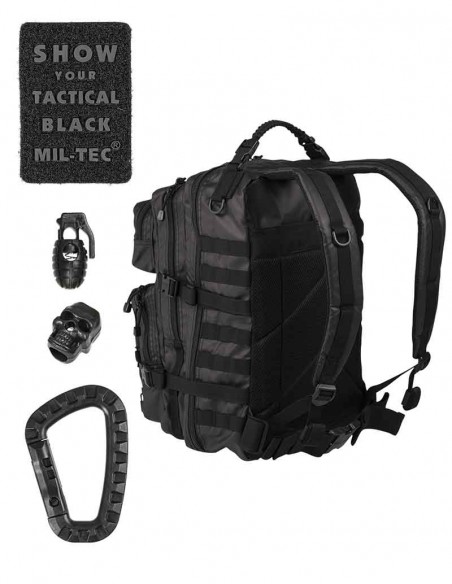 TACTICAL BLACK BACKPACK US ASSAULT LARGE 36L